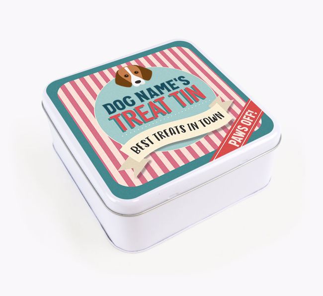 'Best Treats in Town' Square Tin for your {breedFullName}